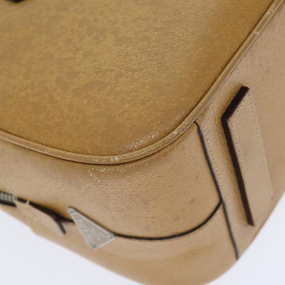 PRADA Shoulder Bag Leather Brown Silver Auth yk15387 - Picture 9 of 16